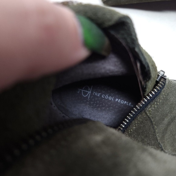 The Cool People Womens Boots Army Green Suede Leather OTK Thigh High Shoes 38 8 - Picture 14 of 15